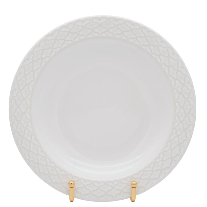 J.H. Quistgaard Cordial Palet Soup Plate White Ø 21cm, vintage soup plate Quistgaard