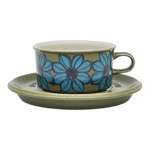 Arabia HLA Tea Cup Green Flower 0,28 l, vintage tea cup Arabia