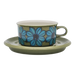 Arabia HLA Tea Cup Green Flower 0,28 l, vintage tea cup Arabia